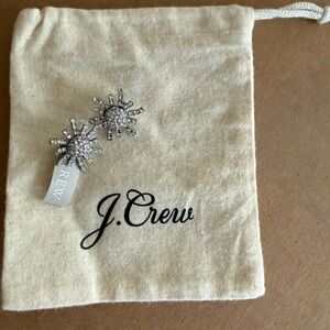J. Crew Crystal Starburst Stud Earrings NWT
